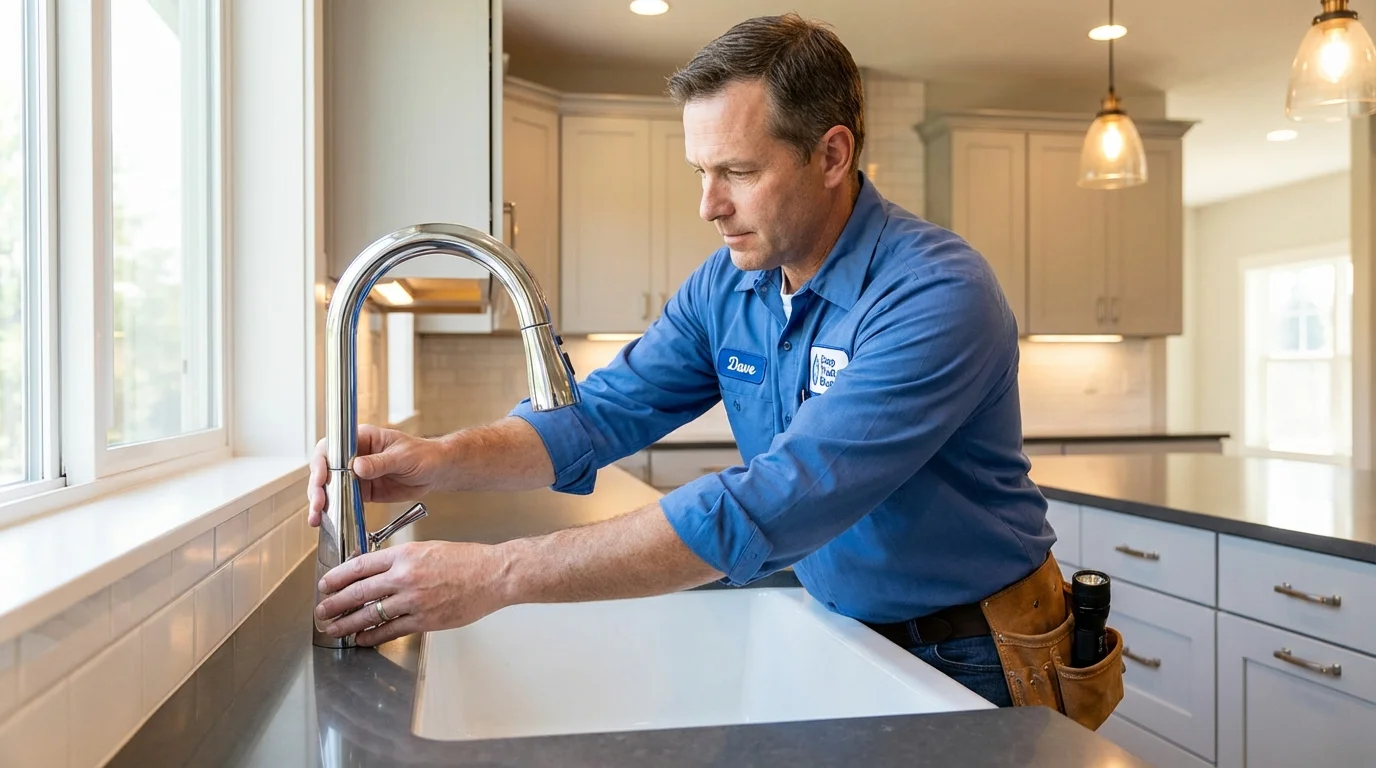 Kitchen faucet installation by Johns Plumbing LLC in Maumelle